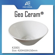 GEO CERAM K2001 42CM TABLE TOP CERAMIC BASIN