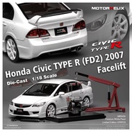 1/18 Scale Motorhelix  Honda Civic Type R (Fd2) Facelits Version  Diecast Fully Opening Model