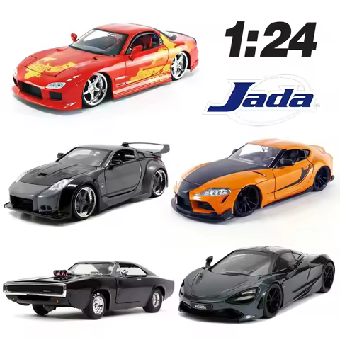 Jada 1:24 DOM Fast & Furious F8 F9 RX7 SUPRA EVO 350Z ss Impala JDM GTR2000 Grand National alloy car