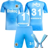 Goalkeeper Kit 1 Egribayat Jersey 31 Ederson Blue Short-Sleeve Kit