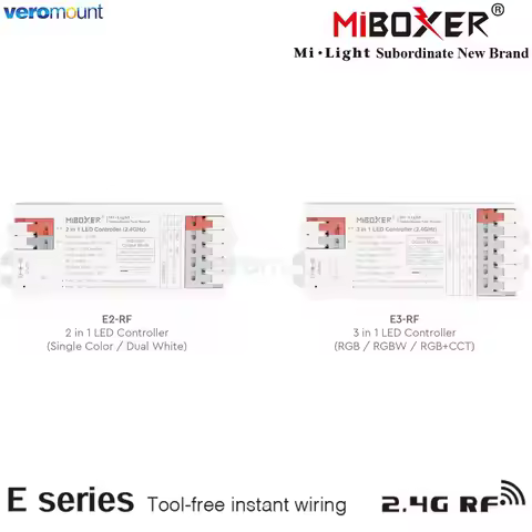MiBoxer 2.4G RF Remote Control E2-RF 2 in 1 E3-RF 3 in 1 LED Controller Single Color Dual White RGB 