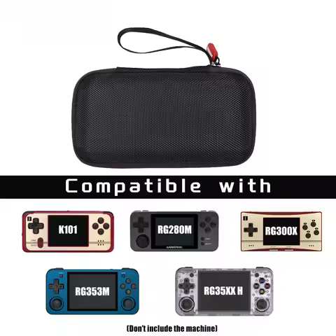 Hard Carrying Case for RG35XX H/RG353M/K101/RG280M Retro Game Console Travel Storage Holder With Mes