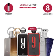 Decant Afnan 7 Variations 9PM Rebel Supremacy Not Only Intense Oud Silver Violet Bouquet Turathi Blu
