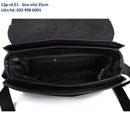 bag Men's Office Leather, Small size Office Handbag E1 daykhangluc