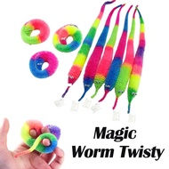 Magic Twisty Fuzzy Worm Toys Wiggle Moving Sea Horse Kids Trick Toy For Boys Girls COD V1Q2