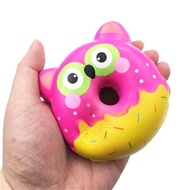Cat Owl Donut Squishy Jumbo Cute Slow Rising Anti Stress Soft Squeeze Straps Scented Cake Bread Kid