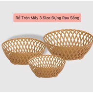 Viet Nhat plastic rattan basket - round, oval imitation rattan basket