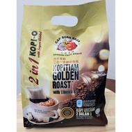 Kopi O Instant Black Coffee 2 in1古早香醇咖啡乌(含糖) Kopitiam Golden Roast Bean Liberica 85 Cap Buah Naga Dr