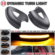 2Pcs For Volkswagen VW Golf 6 MK6 GTI R32 08-14 2Pcs Car Dynamic LED Turn Signal Light Rearview Mirr