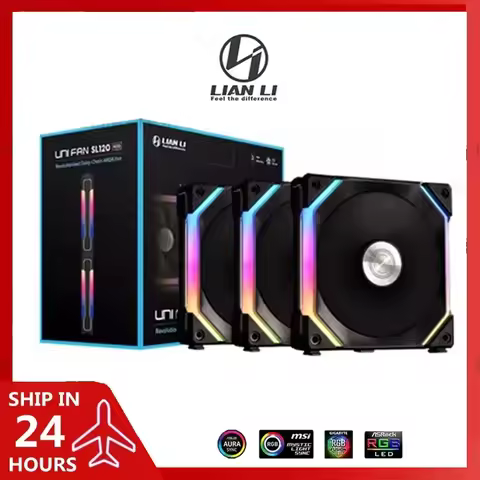 LIAN LI UNI FAN SL120 AL120 120 RGB Fan Kit Modular Cable Free Software Smart PWM Control M/B 5V ARG