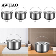 AWHAO Stainless Steel  Container Oil Container KEEPER Kitchen Accessories for Oil Storage, Oil Can, 