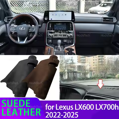Liner Anti-Slip Mat Anti-UV Suede Leather Dashboard Cover Pad Sunshade Dashmat for Lexus LX600 LX700