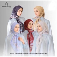 DS140 }} Nc.nabil~ EXCLUSIVE 4 + 1 (free ) Buckle Motif Pouch || Square Hijab Buckle Scarves Latest 