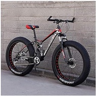 Fashionable Simplicity 26 Inch Fat Tire Hardtail Mountain Bike Dual Suspension Frame And Suspension Fork All Terrain Mountain Bike 7/21/24/27 Speed 26 Inches 21 Speeds