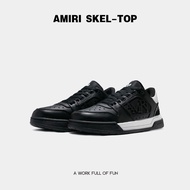 New 【Original】 AMIRI ตัวอักษร Dopamine แฟชั่นเทรนด์ผู้ชายรองเท้ากีฬาลำลองต่ำร้อยสบายวิทยาเขตถนนรองเท
