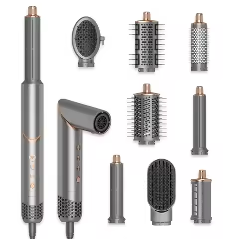 8 in 1 Handle Foldable Hair Dryer Portable Multifunctional Home Hair Dryer Folding Styling Comb Mult