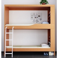 Solid Wood Double Decker Bed Frame  90x200x240cm unisex home bedroom furniture airbnb campus modern trendy ins look
