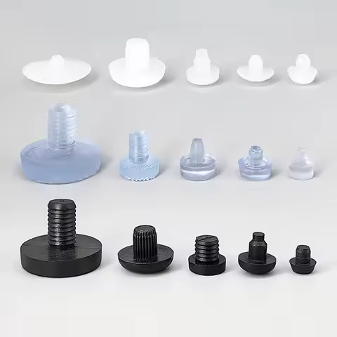 Chair 4.8-12mm Feet 5/10/20pcs Chair Table Leg Bottom Feet PVC Soft Skid Nail Furniture Feet Levelin