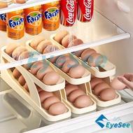 EyeSee 2 Tier Eggs Dispenser Auto Rolling Egg Tray Refrigerator Egg Storage Rack