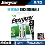 ORIGINAL 2PCS AA ENERGIZER 2300MAH RECHARGEABLE BATTERY AA POWERPLUS