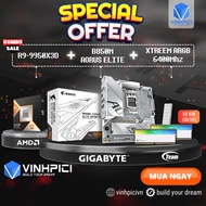 AMD COMBO Computer Set (R9 9950X3D + B850M AORUS ELITE ICE + XTREEM ARGB 6400Mhz 32GB 16x2)