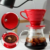 ดริปเปอร์ แก้วดริปกาแฟ แก้วรองดริปกาแฟสด ZB-VTC1 ถ้วยกรองดริปเซรามิก กรวยดริป ถ้วยดริป ดริปกาแฟสด กร