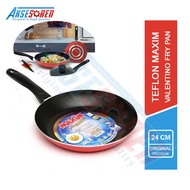 Teflon Maxim Asli Valentino Frypan [24 CM] / Teplon Anti Lengket / Wajan Anti Lengket / Teflon Pangg