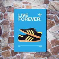 Live Forever Oasis ADIDAS Wooden Poster - Home Wall Decoration Display