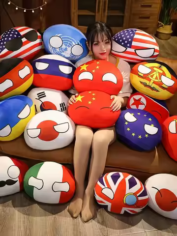 Country Ball Toys Plush Polandball Hand Warmer Pillow Countryball USSR USA FRANCE RUSSIA UK JAPAN GE