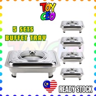 🧸ToyCEO🧸5 Set Buffet Tray Buffet Kenduri Buffet Pan Food Tray Serving Tray Bekas Lauk Kenduri 5 in 1