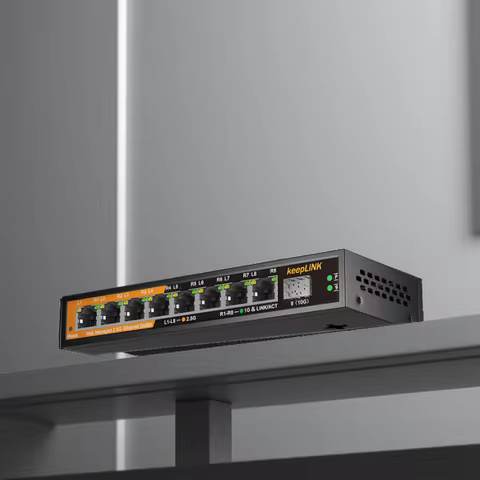 KeepLiNK 2.5Gb Managed Switch with 8-port 2.5Gb Ethernet 1-port 10G SFP+