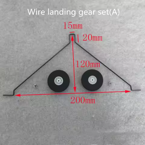 1Set Steel Wire Landing Gear With Sponge Wheel Block Mounting Bracket For EPP 3D KT Aircraft Steel W