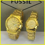 ◷ ❈ ▧ FOSSIL new Couple Watch 18K Gold Watch for Women and Men Wedding Watch