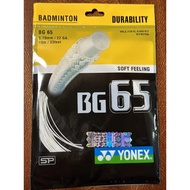 Tali Raket Badminton YONEX Yy Bg65 BG-65 Tali dengan Keanjalan Tinggi