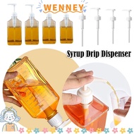 WEY Coffee Syrup Press Bottle, 1600ml Large Capacity Syrup Drip Dispenser, Durable with Scale 5/8/10