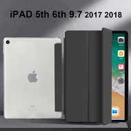 ที่คลุมตั้งหนัง PU 6 Casing Tablet แบบสามพับเหมาะสำหรับ iPad 5รุ่นที่6th 2017ฟังก์ชั่นปลุกอัตโนมัติ