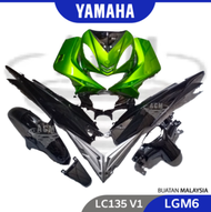 YAMAHA 135LC V1 4 Stroke Speed Body Cover Set Kit LC135 Coverset LCV1 LC - Kuning Hijau Black Hitam 
