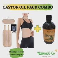 Pure Cold Pressed Castor Oil Pack Combo (500ml) Ayurco Pure Cold Pressed Castor Oil + reuseable ORGA