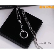 Black Cross Necklace Cross Circle Pendant Necklace Men Necklace Women Necklace
