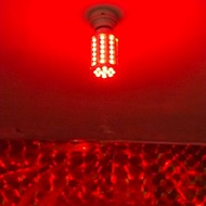 Led Bulb Super Bright Red led Light Colorful Red Light Corn Light Festive Pure Red Wedding Room Atmosphere Lantern Red Bulb Breeding Light