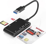 SIM Card Adapter for Computer - 7 in 1 CAC Smart Card Reader Military, MS Pro Duo/SD/TF/M2/ID/IC/PIV