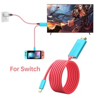 4K HDMI-compatible Cable for Switch/Oled PC TV HD Projection B Type C to HDMI-compatible Converter Adapter for Nintendo