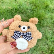 棕熊耳機套手工鉤織原創設計耳機套蘋果無線耳機AirPods Pro