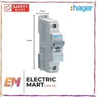 Hager NB106 Single Module 1 Pole Type B 6A 10KA Miniature Circuit Breaker (MCB)