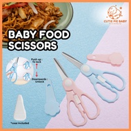 Baby Food Scissors with Case & Cover | Safety Lock Design | Anti Rust | BPA-Free | Sterilizable Scis