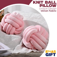 Knot Ball Pillow Nordic Three strand Rope Ball Pillow Knot Home Decoration Crystal Velvet Tnotted Ba