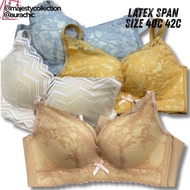 Wieless Bra Size 40/42C Span Lembut Seamless Tiada Dawai Bra Tanpa Push Lace Lembut Latex Span Soft 