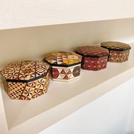 【箱根寄木細工】日本工藝品 糖果盒 點心盒 置物盒 (小)