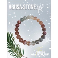 高级阿鲁沙绿柱石共生水晶手串 High Grade Arusha Sunstone #7.5-8mm