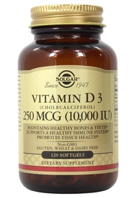 Solgar Vitamin D3 (Cholecalciferol) 250 MCG (10000 IU) 120 Softgels Dietary Supplement